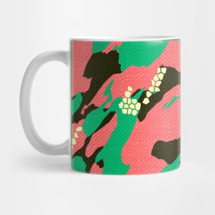 Camouflage - Salmon and light green Mug